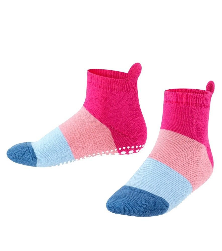 FALKE Colour Block (nachhaltige Baumwolle) pink/blau Kinder Hausschuh