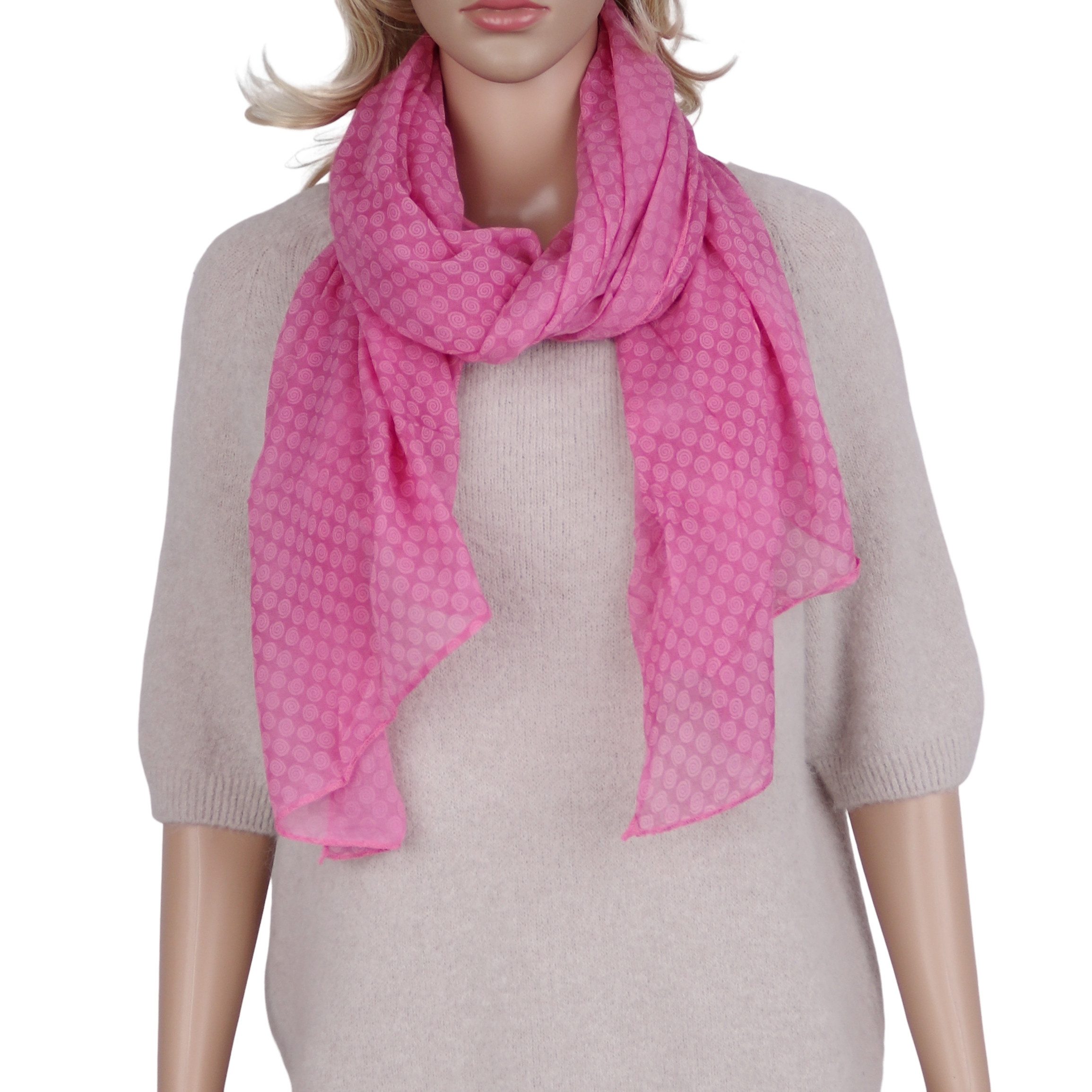 Modeschal Asymmetrischer Schal, Made in Italy 20% Seide 80% Baumwolle