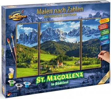 Schipper Malen nach Zahlen Meisterklasse Triptychon - St. Magdalena in Südtirol, Made in Germany