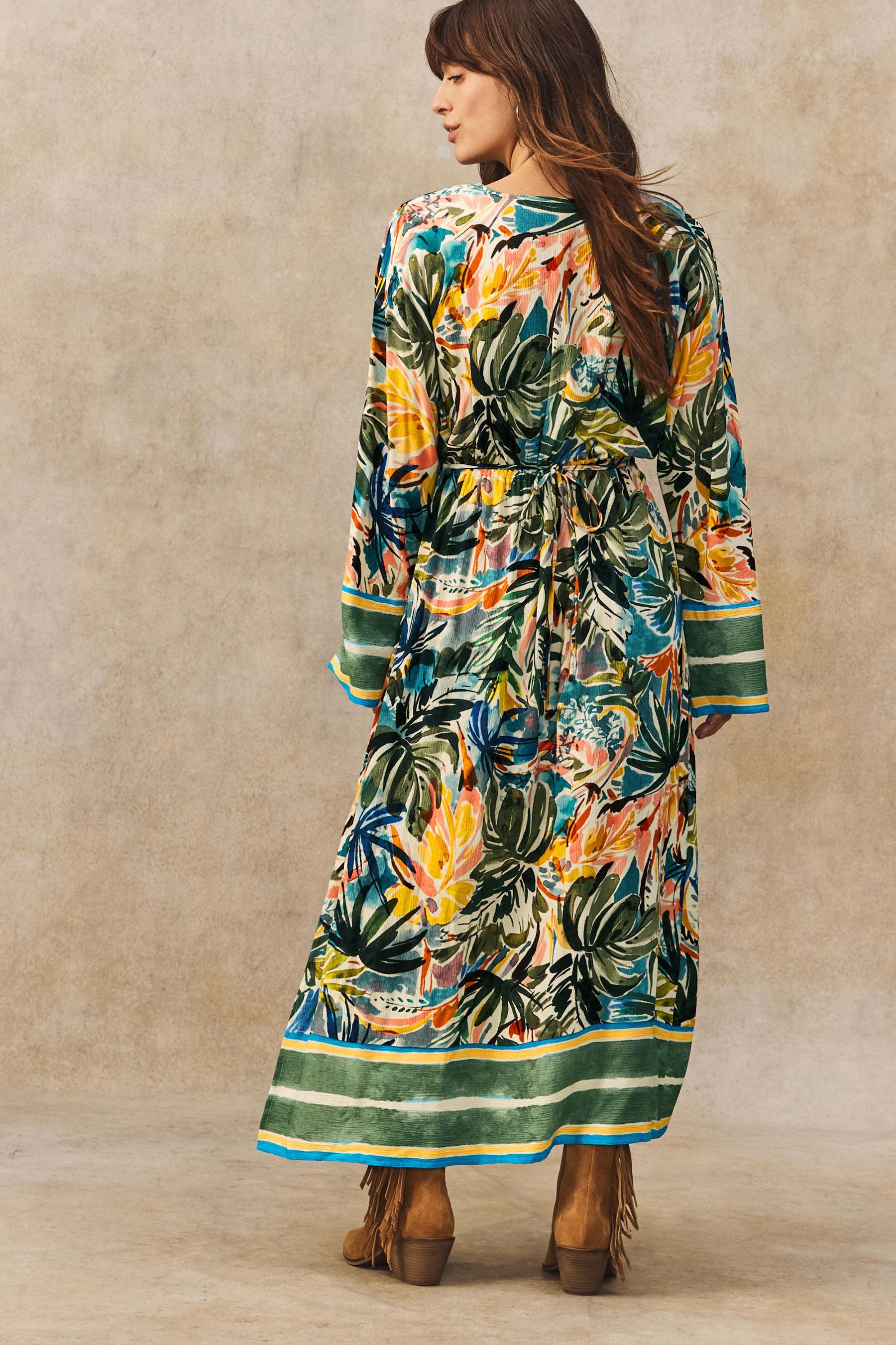 Next Maxikleid Maxikleid mit Bindegürtel und günstig online kaufen