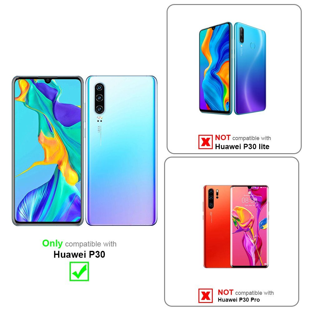 Cadorabo Handyhülle für Huawei P30 Hülle Huawei P30, Flexible Hülle TPU Silikon Schutzhülle Back Cover Case