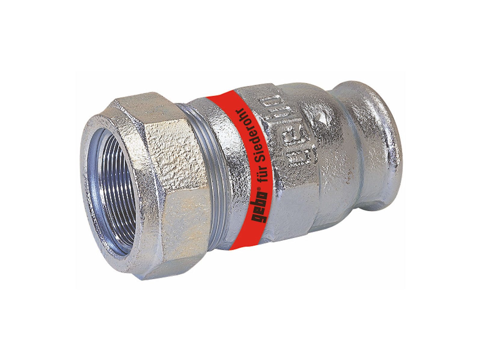 GEBO Gewindefitting Temperguss-Klemmverbinder Typ I, mit IG - für Siederohr, IG 1 1/4 Zoll x Ø 44,5 mm