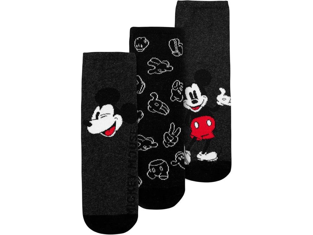 United Labels® Socken Disney Mickey Mouse Socken für Herren Grau/Schwarz (3 günstig online kaufen