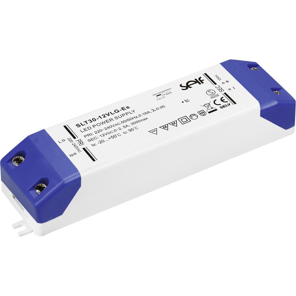 Self Electronics SLT30-48VLG-ES LED-Treiber Konstantspannung 30 W 0 A LED Trafo