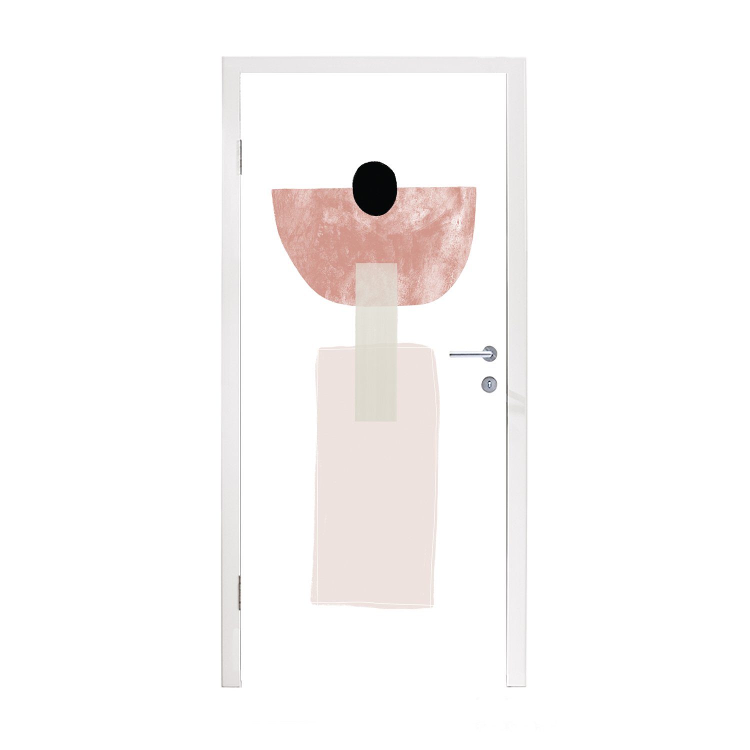 MuchoWow Türtapete Pastell - Abstrakt - Design, Matt, bedruckt, (1 St), Fototapete für Tür, Türaufkleber, 75x205 cm