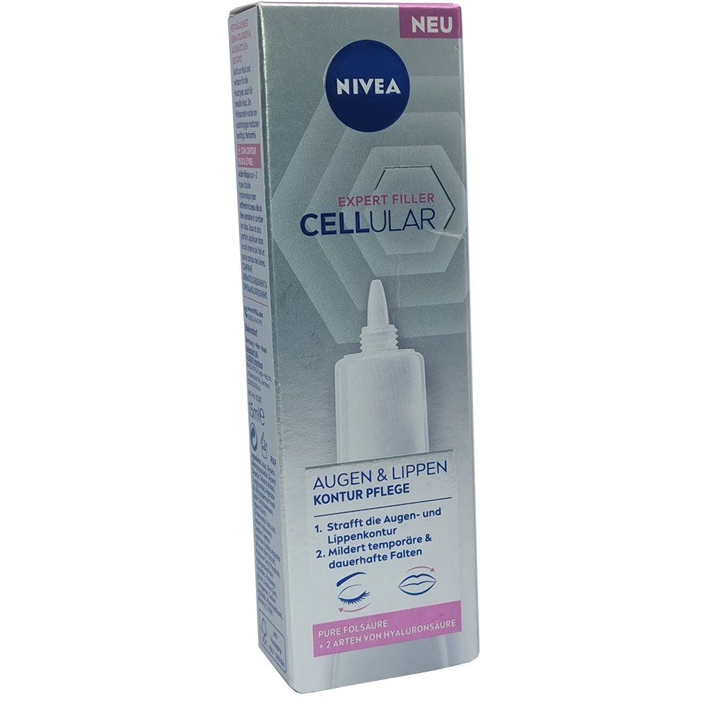 Nivea Anti-Aging-Augencreme Expert Filler Cellular Augen & Lippen Kontur Pflege, 15ml