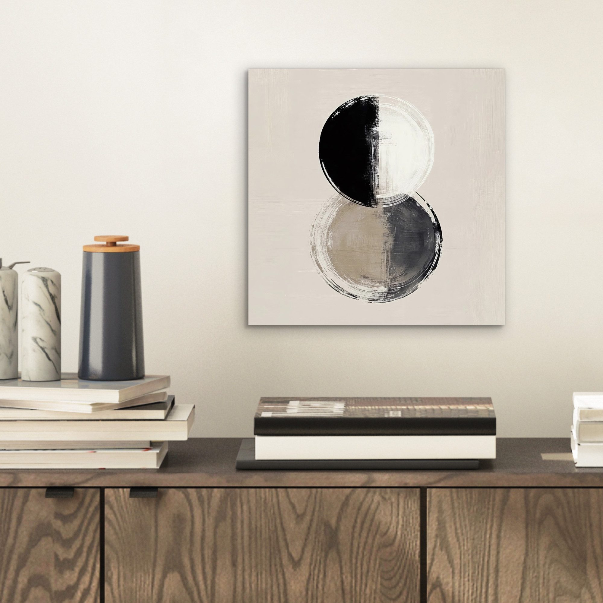 MuchoWow Metallbild Kreise - Streifen - günstig online kaufen