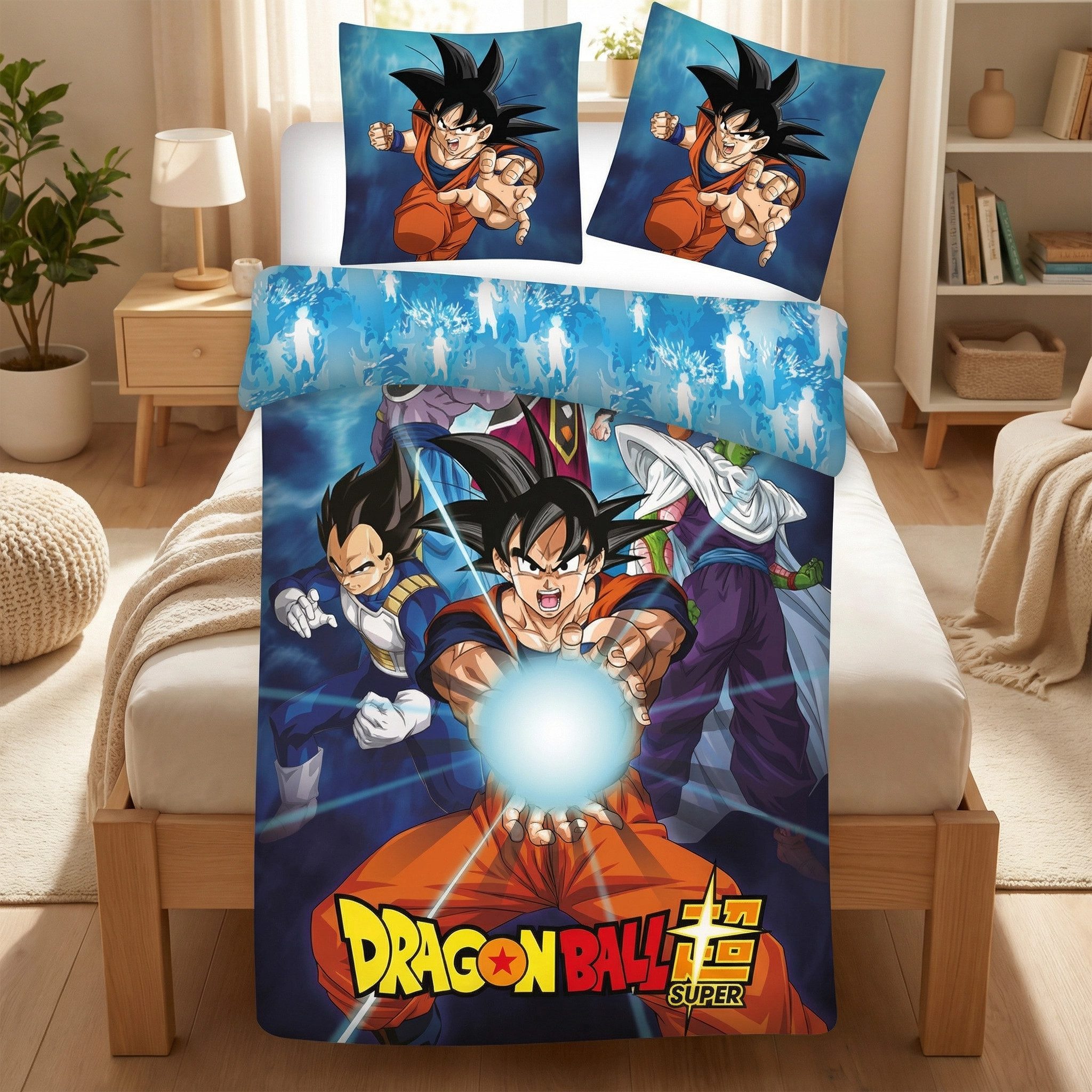 Dragon Ball Bettwäsche Dragon Ball Z Bettwäsche Set, Mikrofaser, Deckenbezug 135-140x200 cm Kissenbezug: 63X63 cm