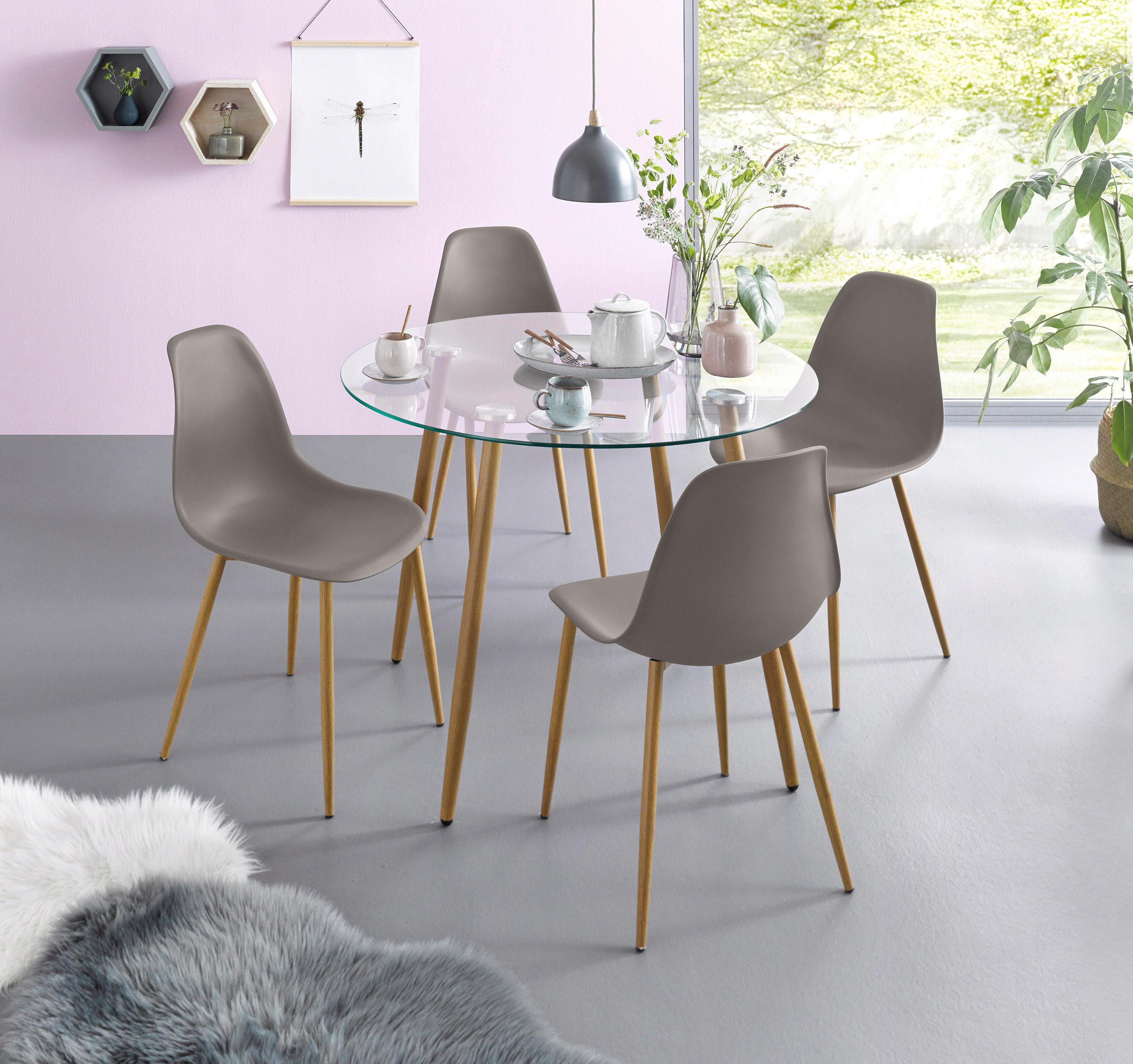 INOSIGN Essgruppe Miller, (Set, 5-tlg), Glastisch günstig online kaufen