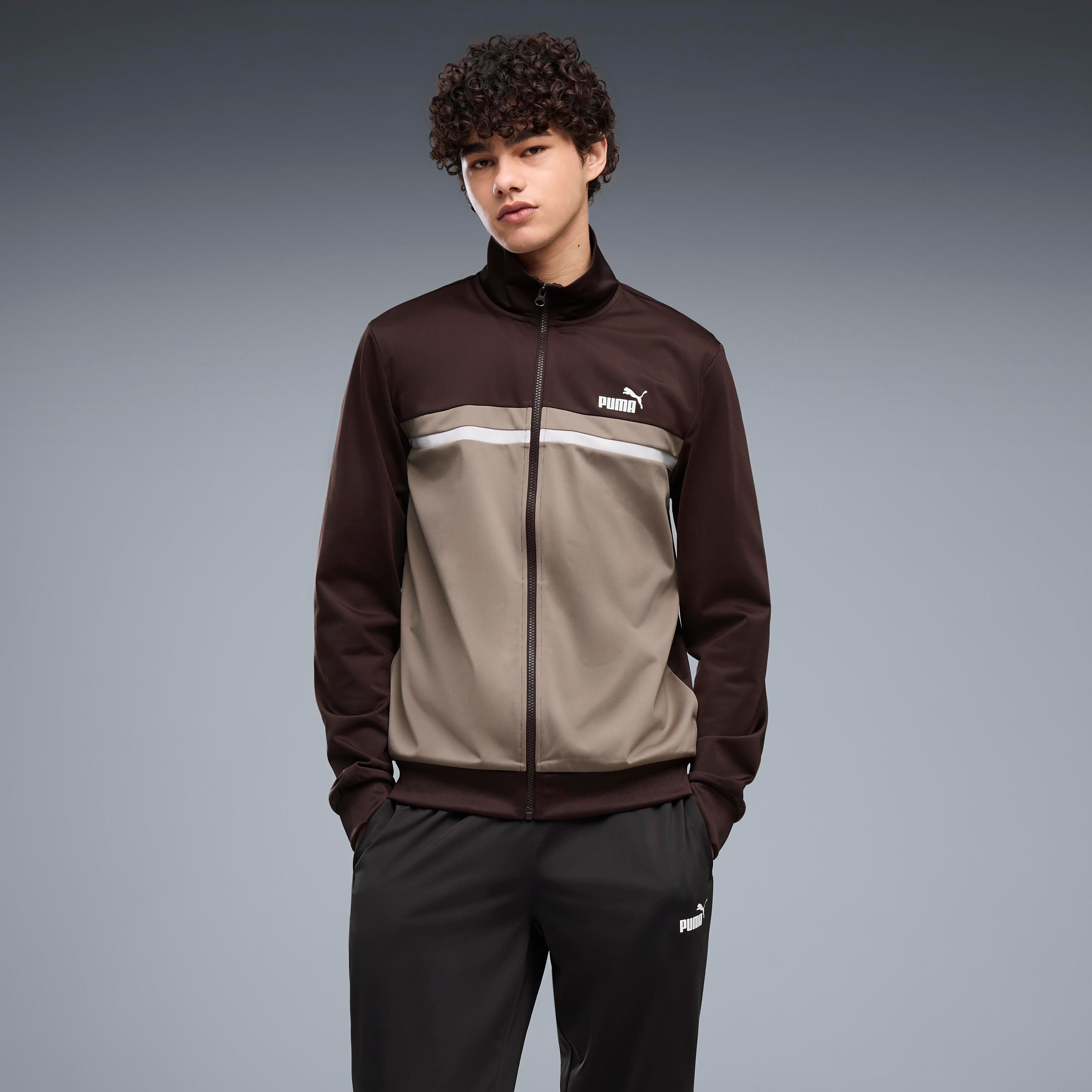 PUMA Trainingsanzug POLY COLORBLOCK SUIT (2-tlg), zweiteiliges Set, mit Reißverschluss am Oberteil, aus Polyester – Bild 3 von 5