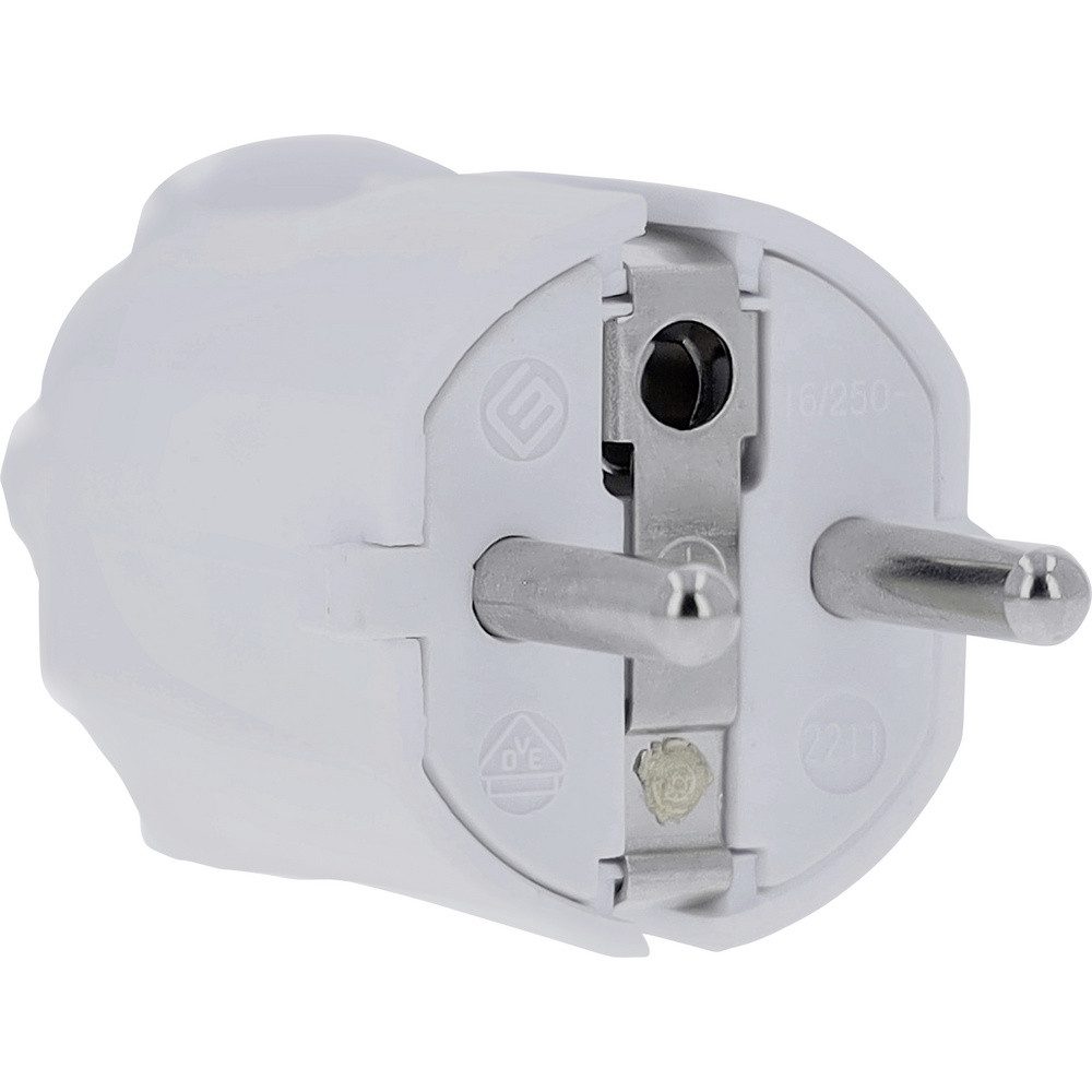 AS Schwabe 62221 Schutzkontaktstecker PVC 230 V Weiß IP20 Steckernetzteil