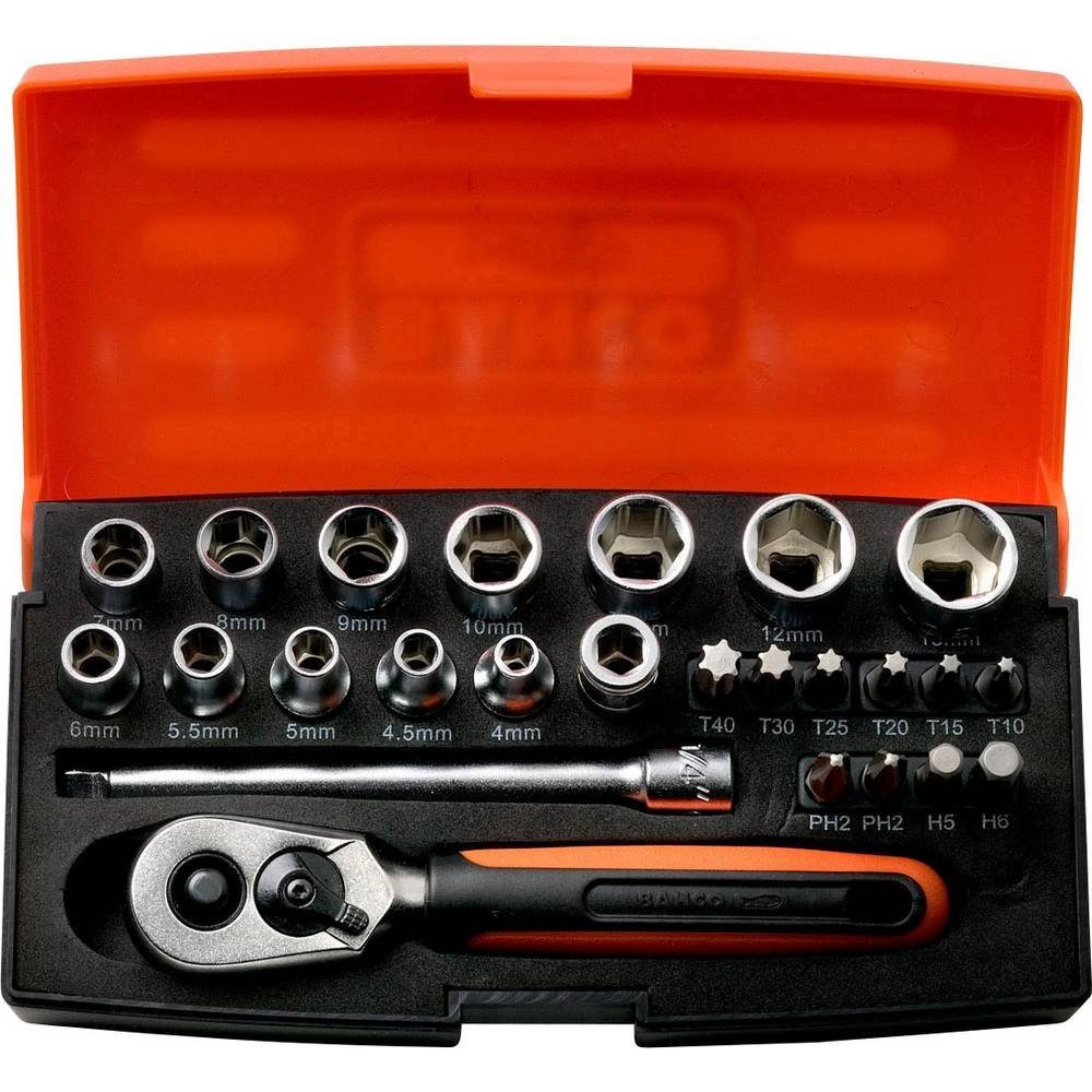 Steckschlüssel Steckschlüssel-Satz 1/4″ 25tlg