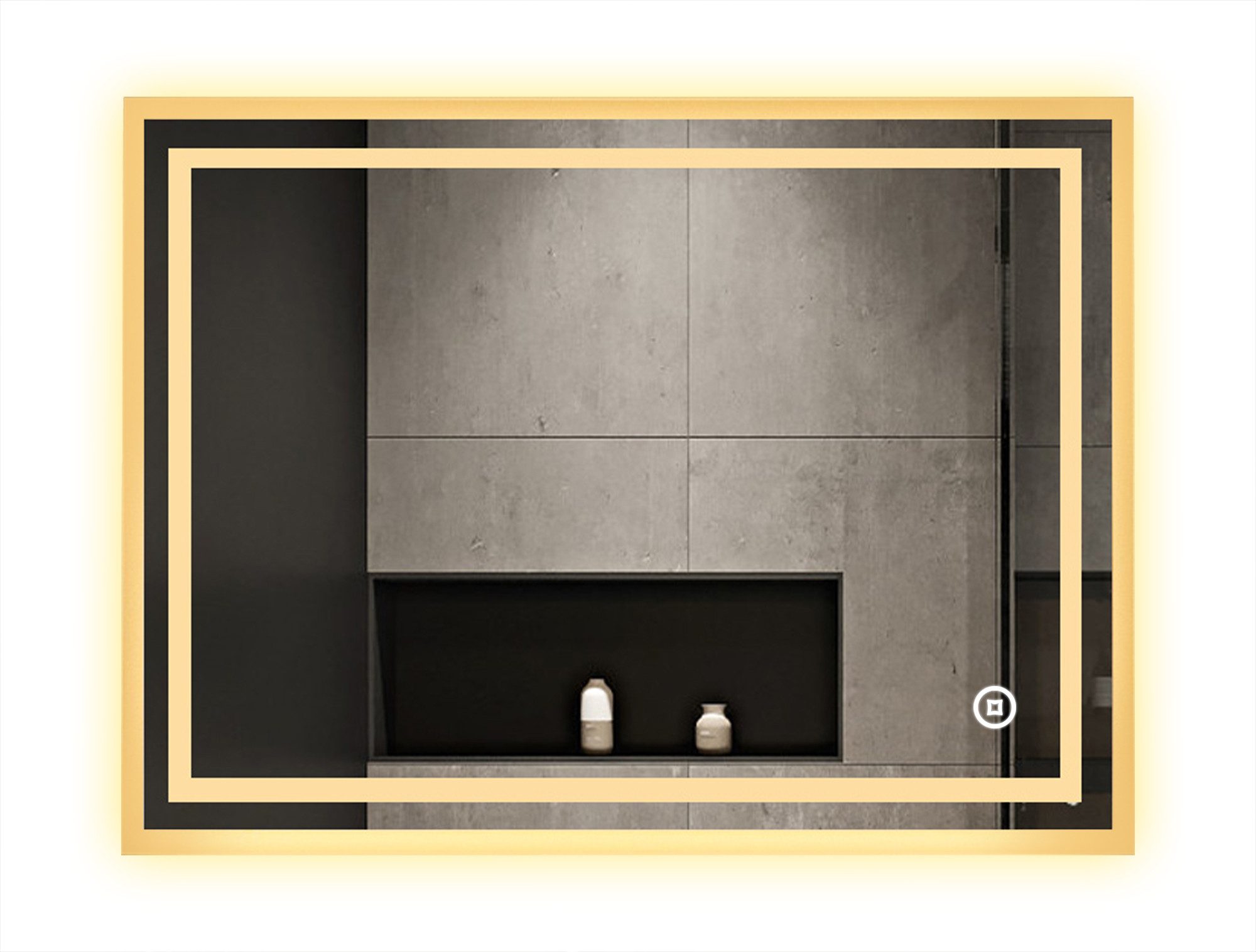 Badspiegel Led Touch 80x60 Wandspiegel mit beleuchtung Speicherfunktion