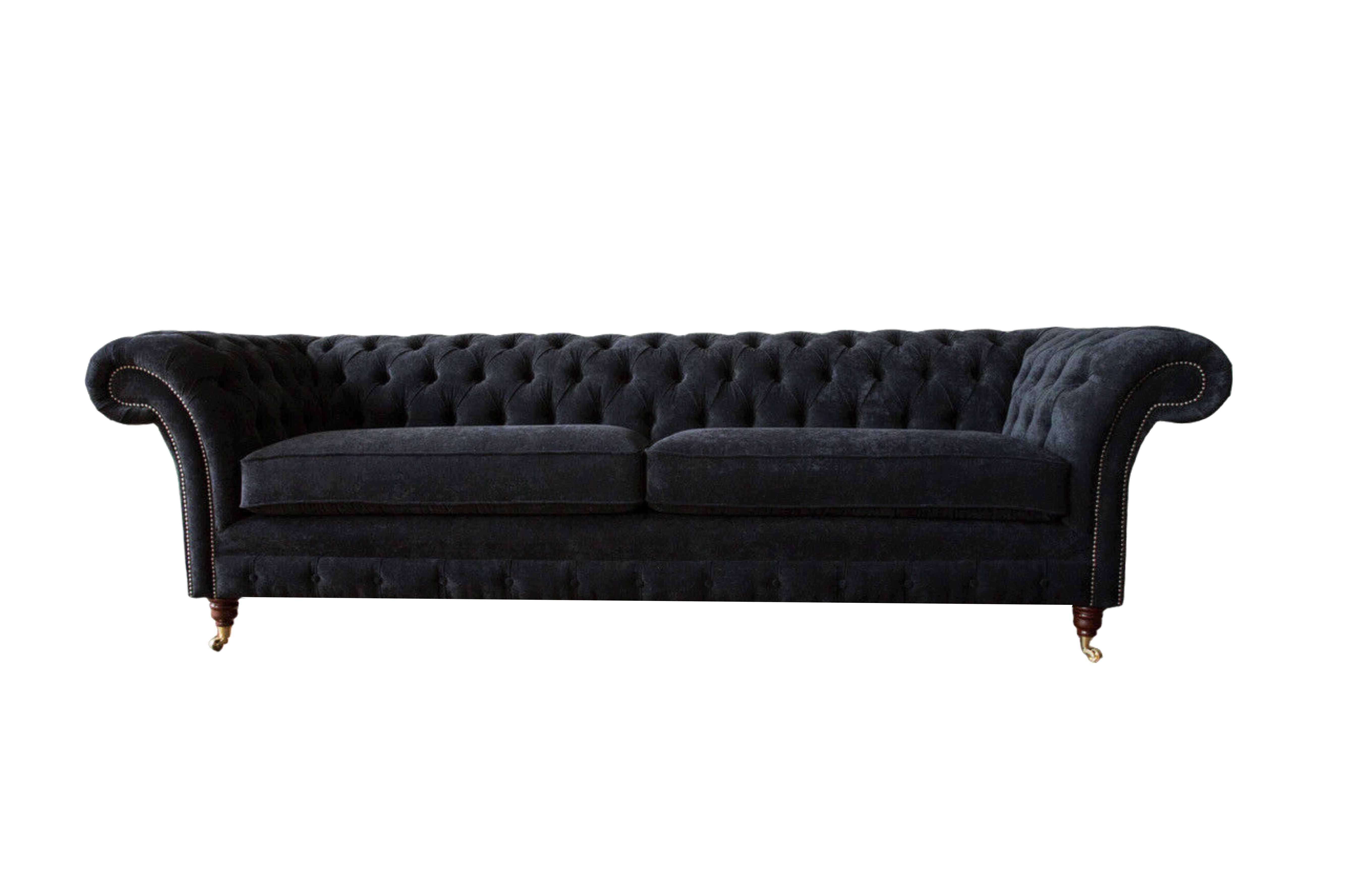 JVmoebel Chesterfield-Sofa, Sofa Couch Textil Sitzer Klassisch Sofas 4 Wohnzimmer Design