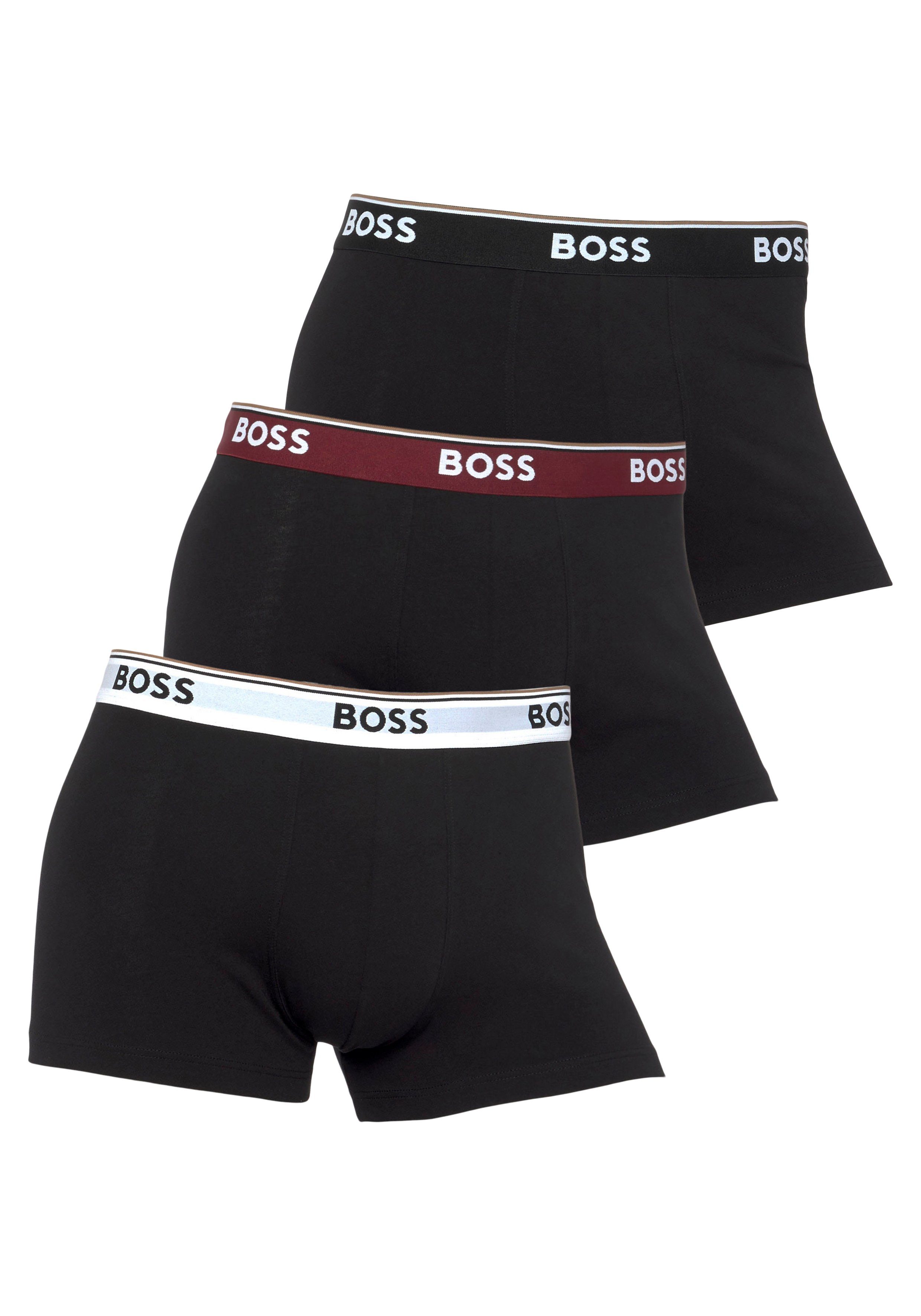 BOSS Trunk Trunk 3P Power (Packung, 3-St., 3er Pack) mit elastischem Bund schwarz