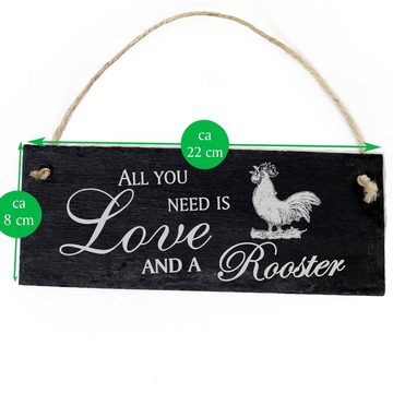 Dekolando Hängedekoration Hahn 22x8cm All you need is Love and a Rooster