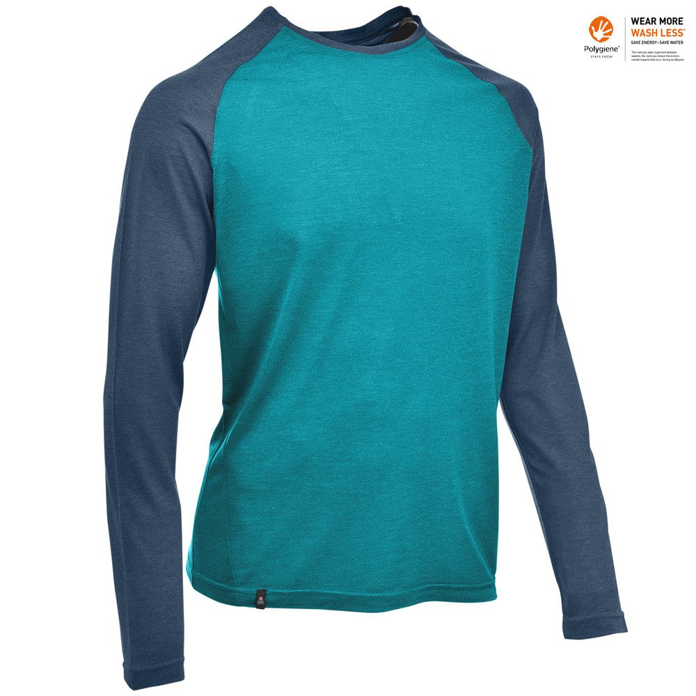 Maul Langarmshirt Maul - Bludenz - funktionelles Herren Longshirt Shirt, blau