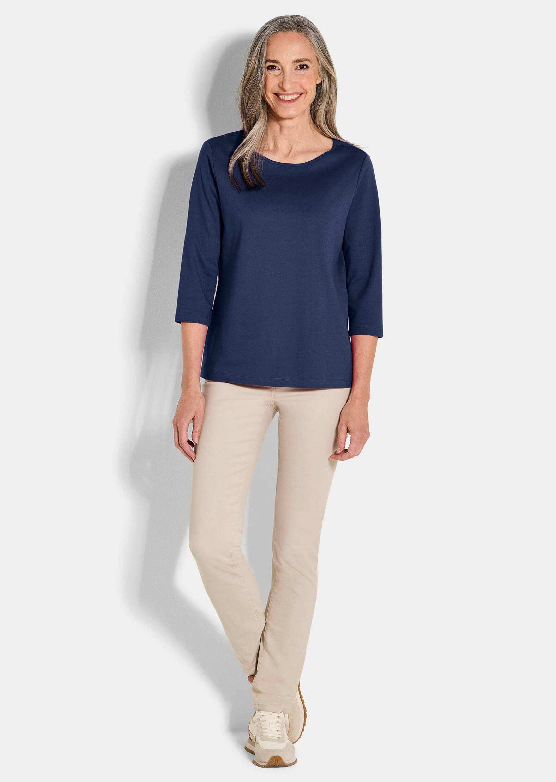 GOLDNER Print-Shirt Basic Shirt mit U-Boot-Ausschnitt günstig online kaufen