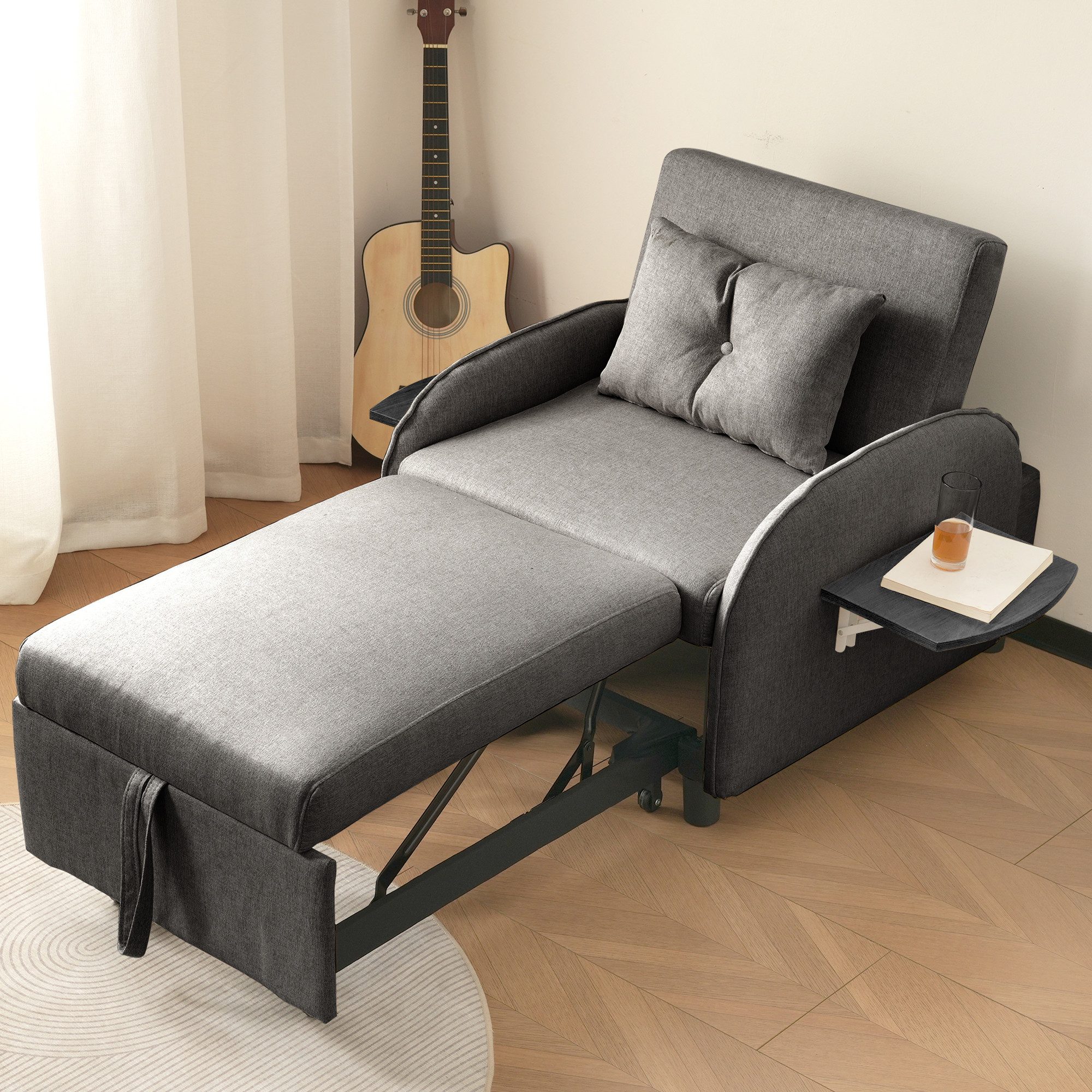 Merax Schlafsofa mit 3-in-1 Bettfunktion, Ausziehbares günstig online kaufen