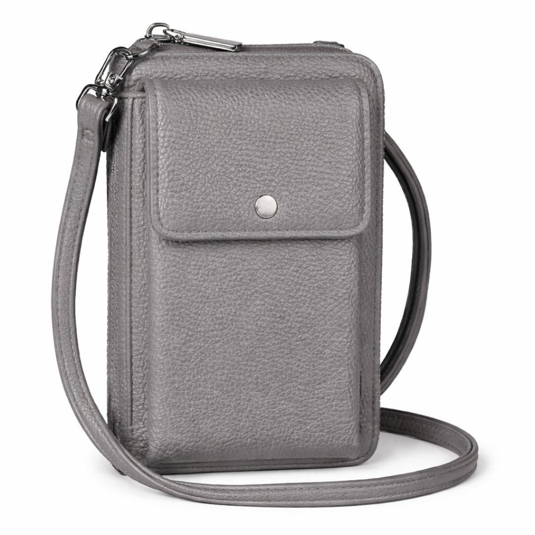 ZUKUNFTSENKEL Mini Bag Mini Umhängetasche aus Echtleder mit RFID-Schutz Kleine Handytasche (Kleine Handtasche, Ideal für Smartphone, Karten und Bargeld), Kleine Handytasche Handyfach Verstellbarer Schultergurt