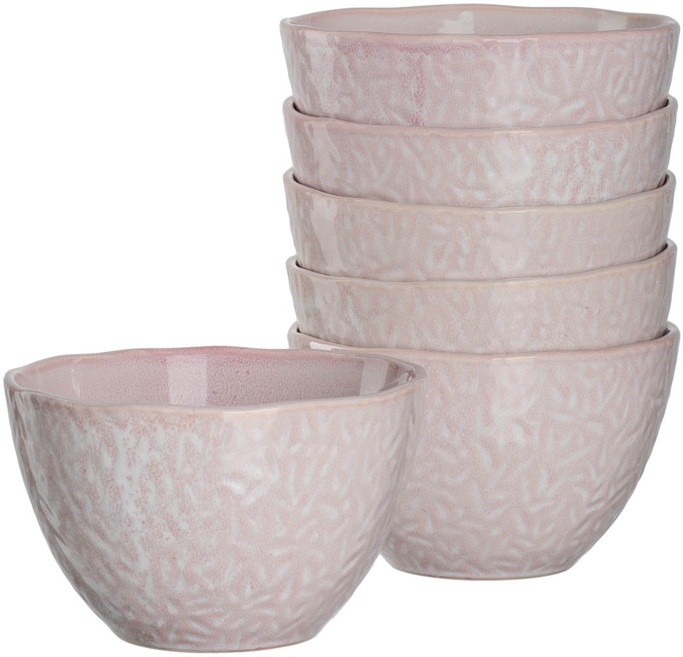 LEONARDO Dessertschale Matera, Keramik, (Set, 6-tlg) rosa