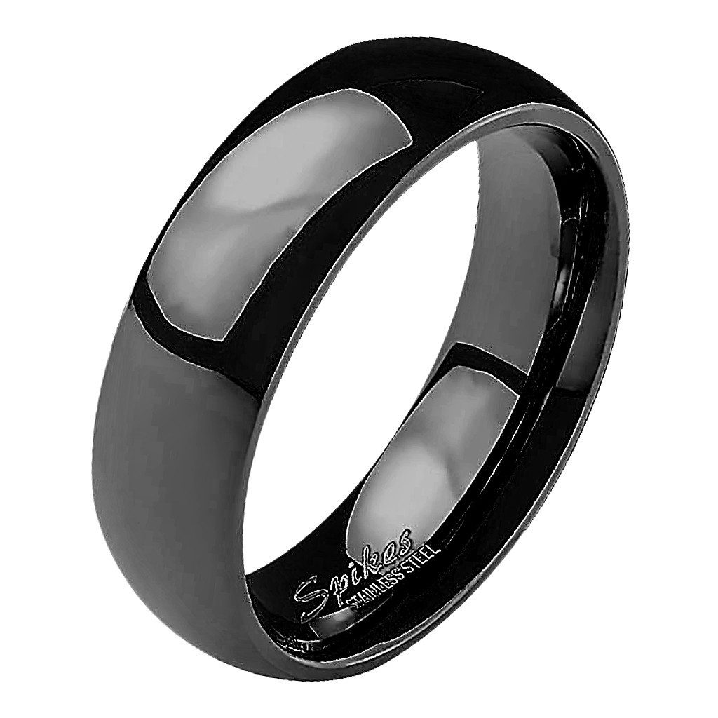 Taffstyle Fingerring Herrenring Damenring Edelstahl Unisex Partnerring schwarz glänzend (Schlichter Damenring und Herrenring im zeitlosen Design), Verlobungsring Partnerring Freundschaftring Herrenring Damenring