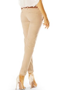 be styled Chinohose Hüftige Chino Hose Stoffhosen mit Stretch, Hüfthosen - Damen - j10m-3 in Unifarben