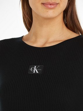 Calvin Klein Jeans Sweatkleid WOVEN LABEL SS SWEATER DRESS mit Logopatch