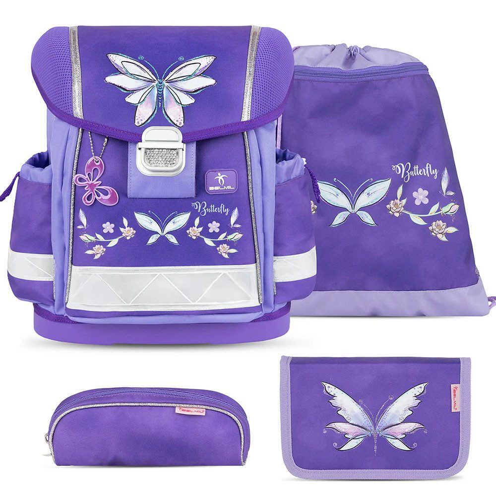 Belmil Schulranzen Set Classy 10-teilig 2026 Mädchen Starlight Wings Butterfly
