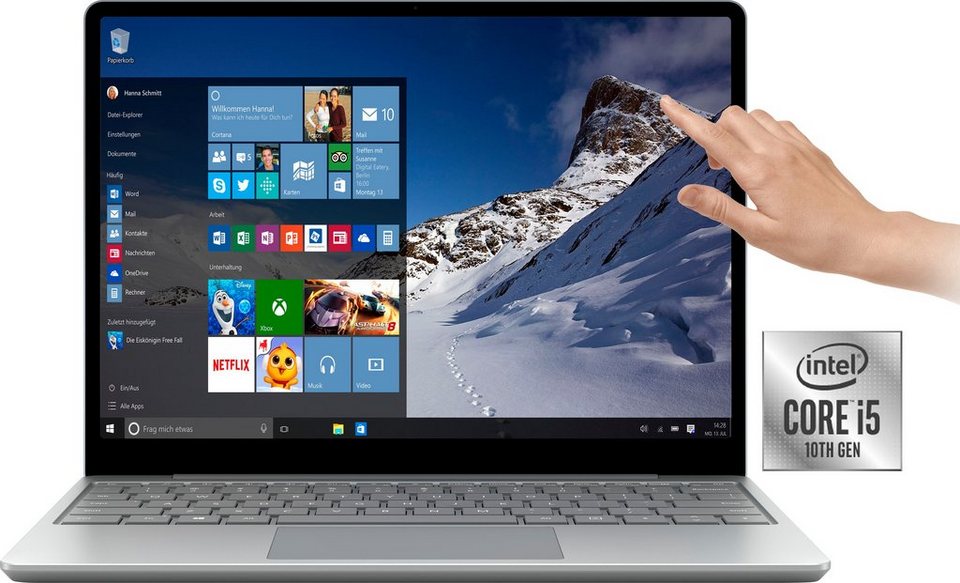 Microsoft Surface Laptop Go i5 Notebook (31,5 cm/12,4 Zoll, Intel Core i5  1035G1, UHD Graphics, 128 GB SSD), 31,5 cm (12,4