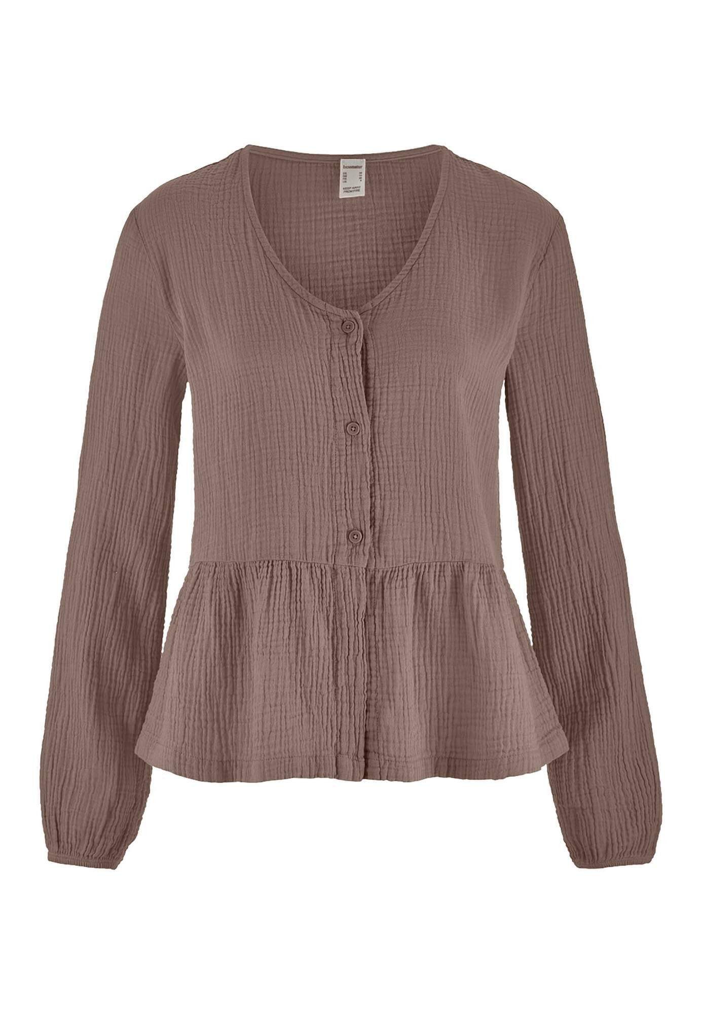 Hessnatur Pyjamaoberteil aus reiner Bio-Baumwolle (1-tlg)