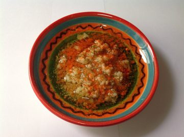 Kaladia Multireibe Reibeteller in blau, orange und grün, Keramik, handbemalte Küchenreibe - Made in Spain