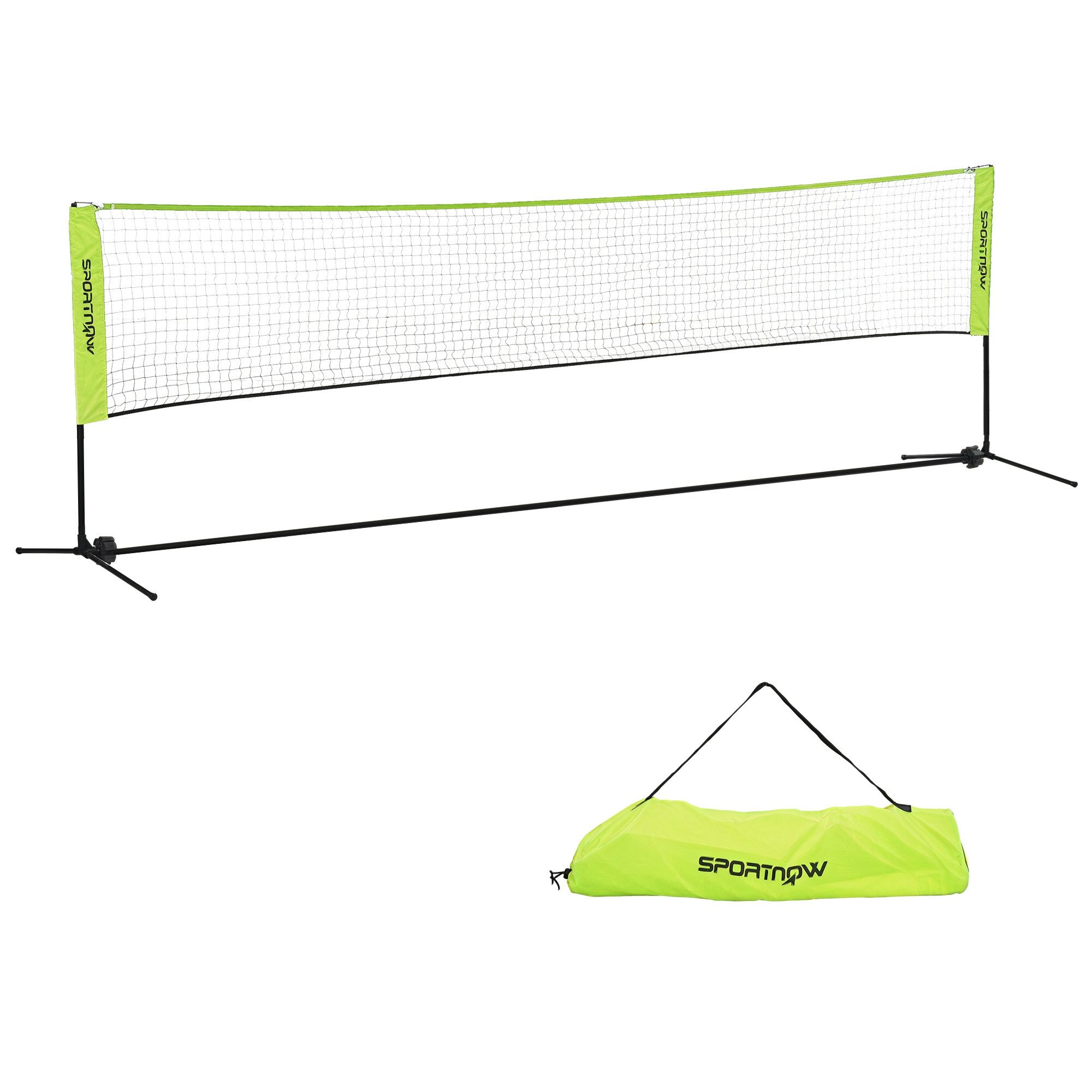 FELIXLEO Badmintonnetz Badmintonnetz Set Faltbar Volleyballnetz Gelb