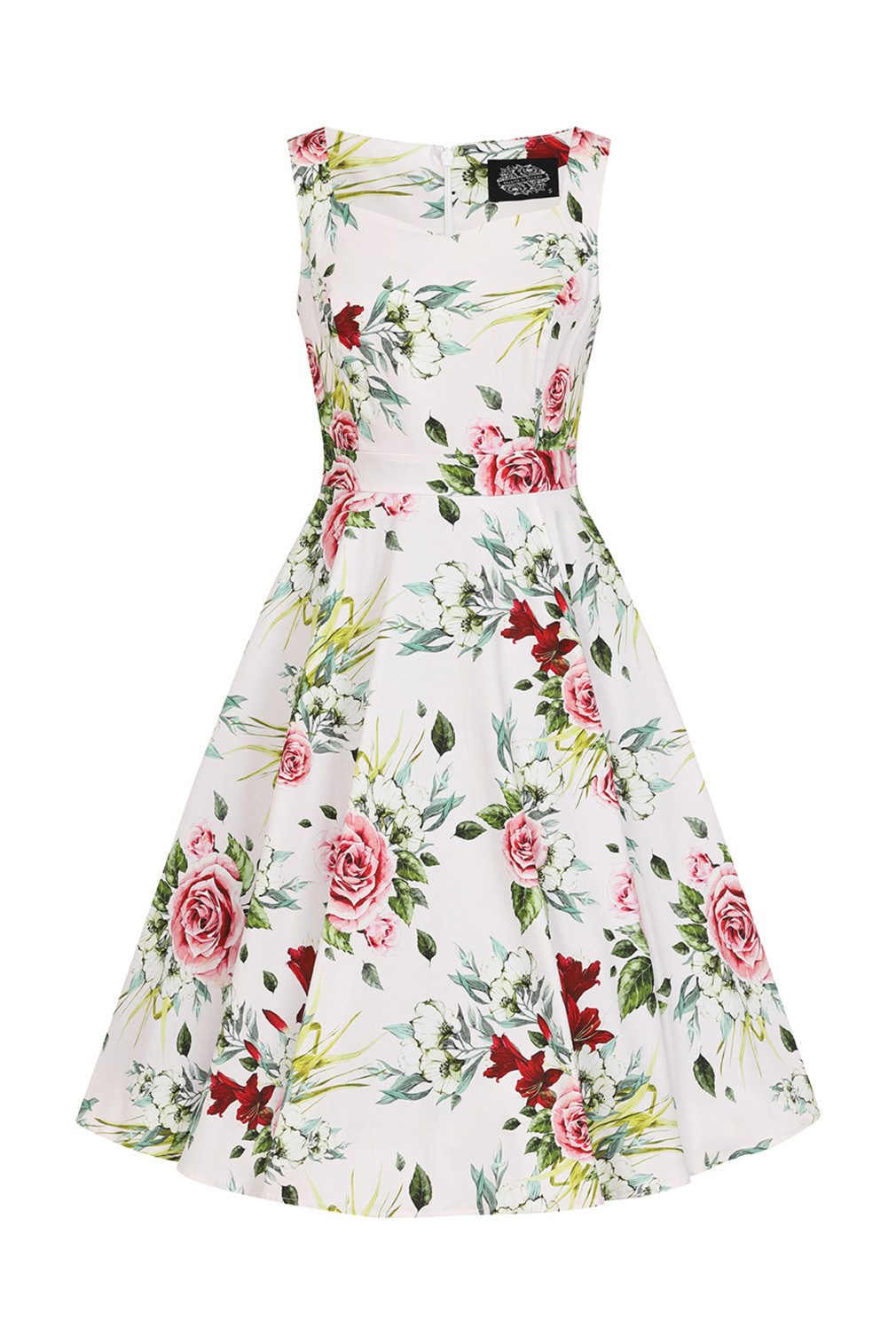 Hearts & Roses London A-Linien-Kleid Carole Floral Swing Dress Rockabella Vintage Retro