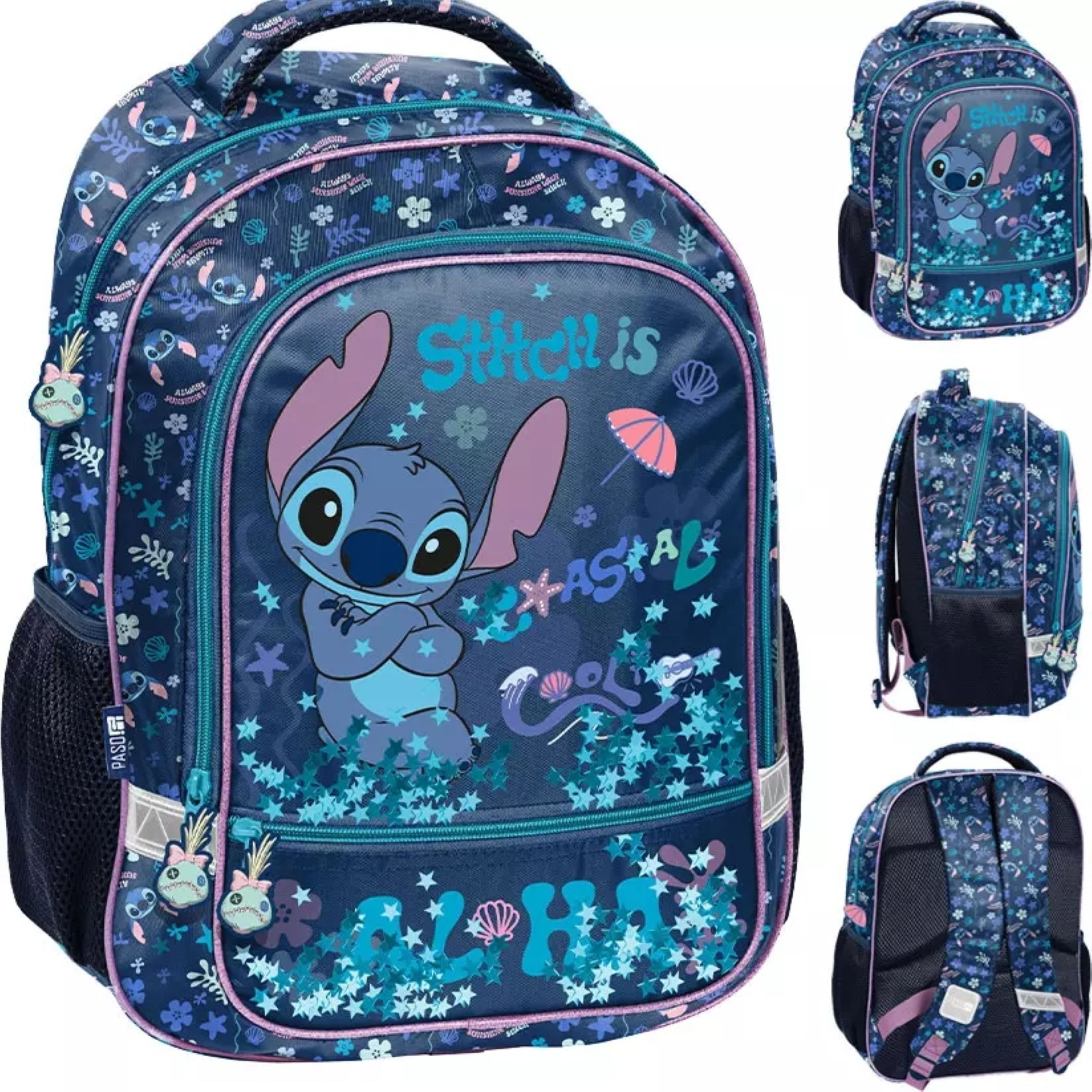 PASO Schulrucksack Paso Schulrucksack Stitch für Mädchen Klasse 1-3 Disney Lilo & Stitch (1-tlg)
