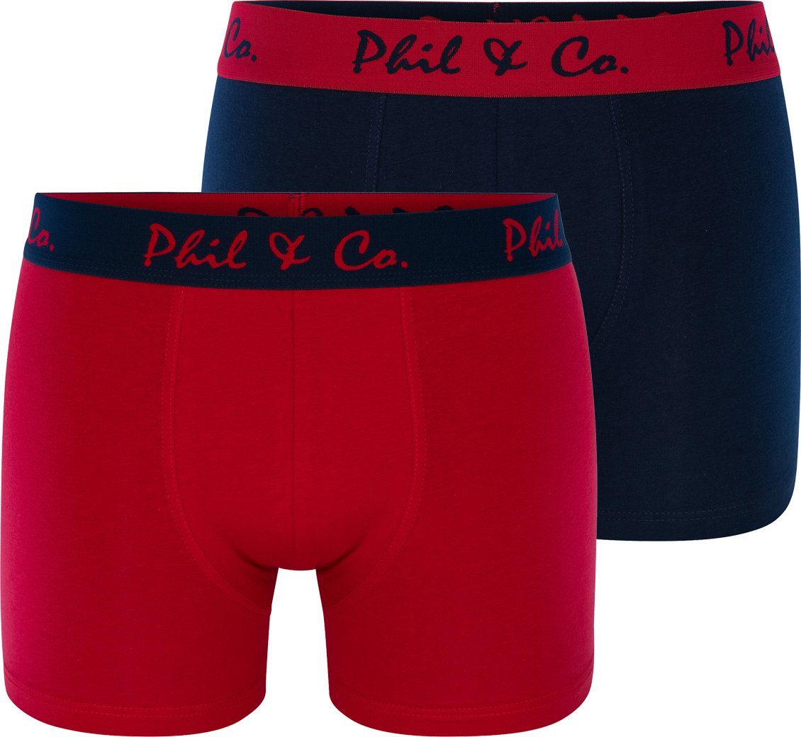 Phil & Co. Retro Pants 2-Pack Retropants 'Jersey' (Navy/Rot)