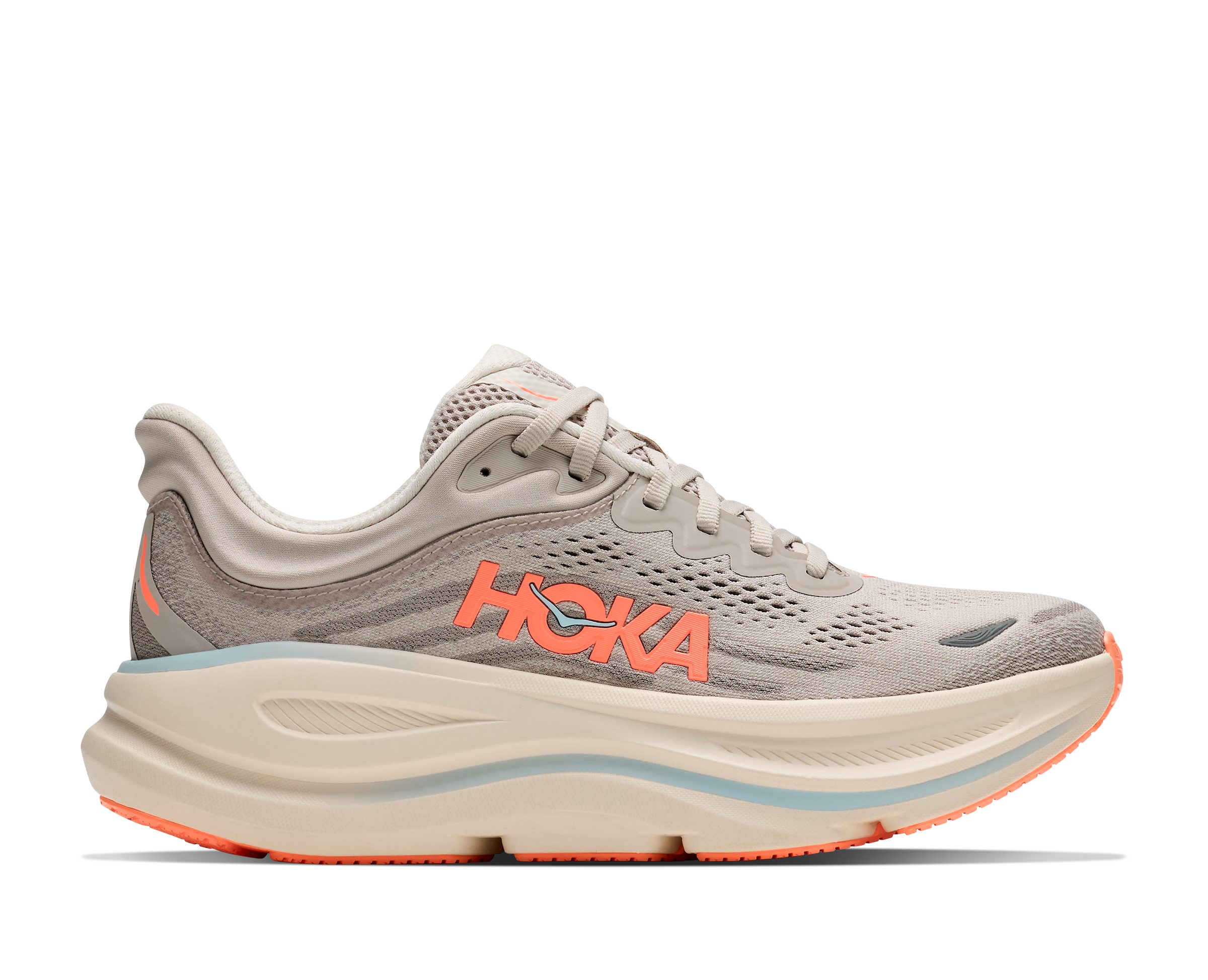 Hoka One One BONDI 9 Laufschuh atmungsaktives Mesh-Obermaterial, Laufsohle aus Gummi und EVA