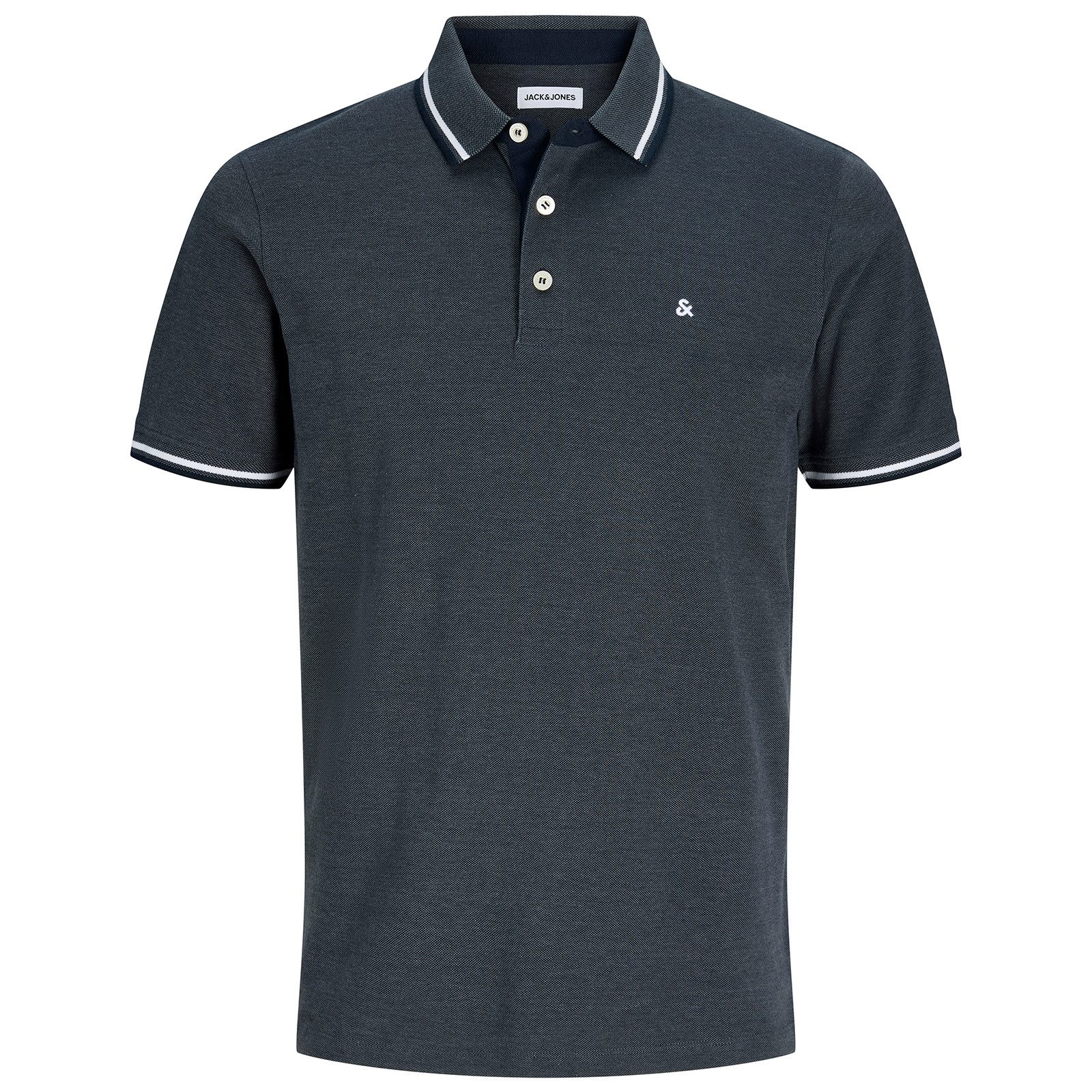 Poloshirt Jack&Jones Übergrößen Poloshirt dunkelgrau JJEPAULOS