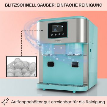 Klarstein Eiswürfelmaschine Eiszeit Crush, Eiswürfelmaschine mit Crushed Ice Eiswürfelbereiter Ice Cube Maker