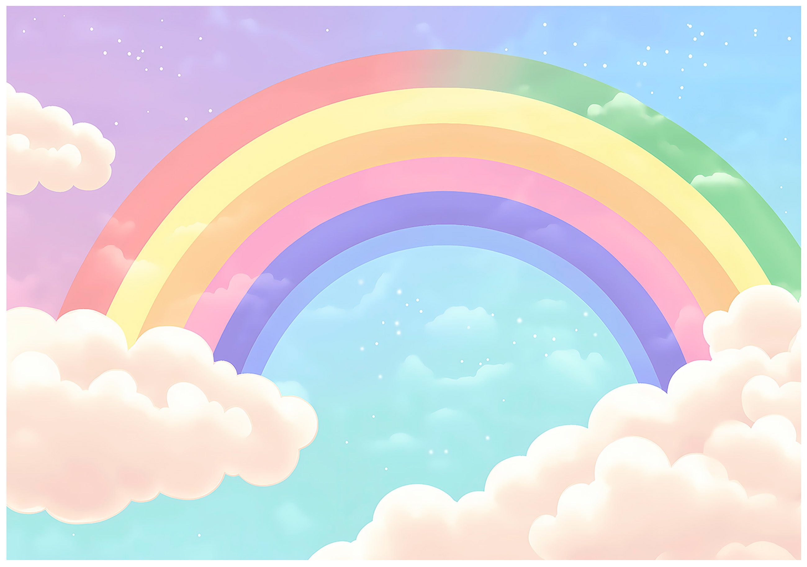 Wallarena Fototapete Kinderzimmer Regenbogen Rosa Himmel günstig online kaufen