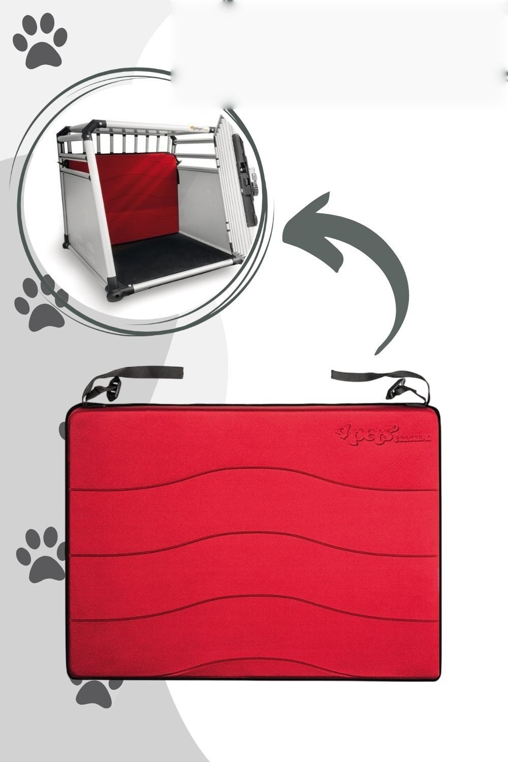 4pets Hunde-Transportbox Sicherheitskissen für Hundebox Pro/Eco 1-4