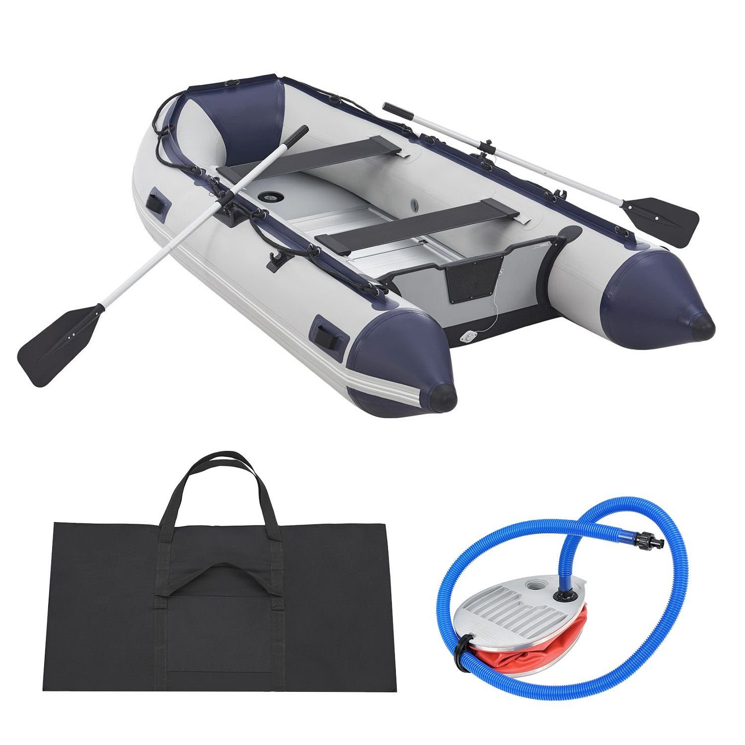 ArtSport Schlauchboot, bis 4 Personen - inkl. Luftpumpe, Paddel und mehr