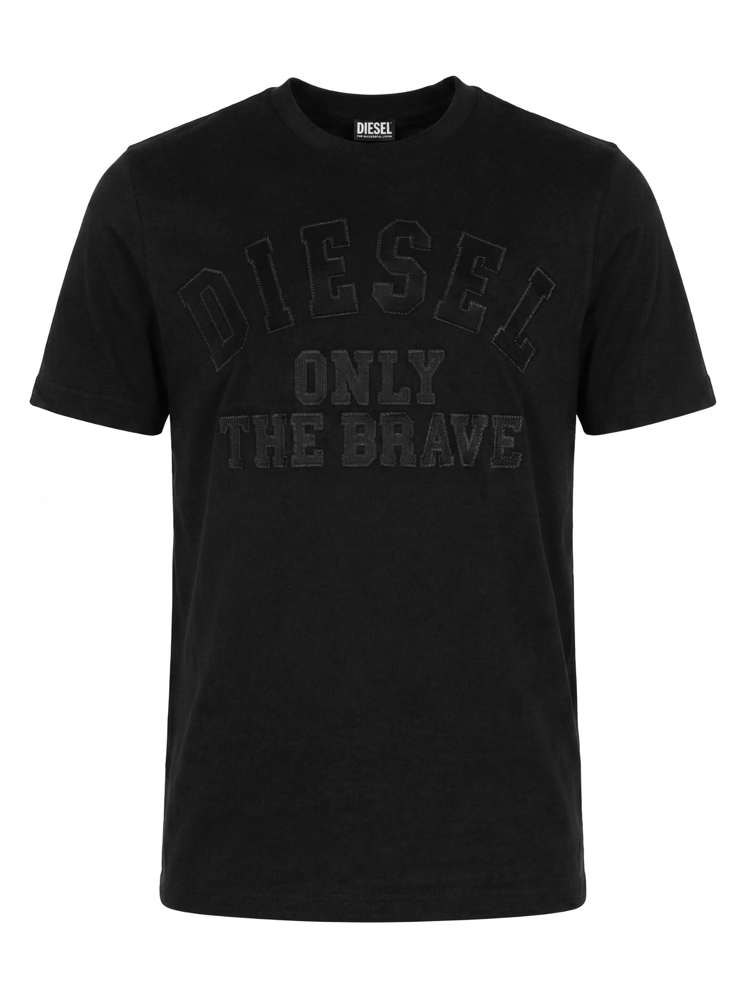 Diesel Rundhalsshirt aufgenähte Logo-Applikation - T-JUST 250216