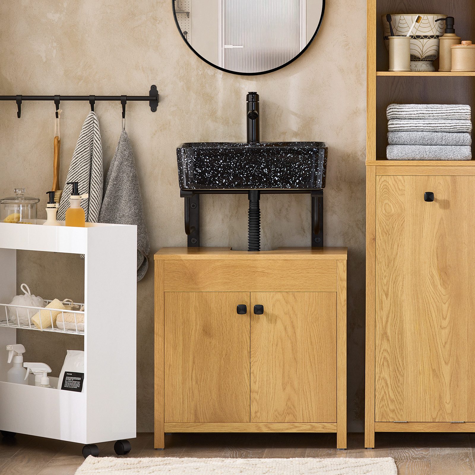 SoBuy Waschbeckenunterschrank BZR98 Badezimmerschrank Unterschrank Waschtis günstig online kaufen