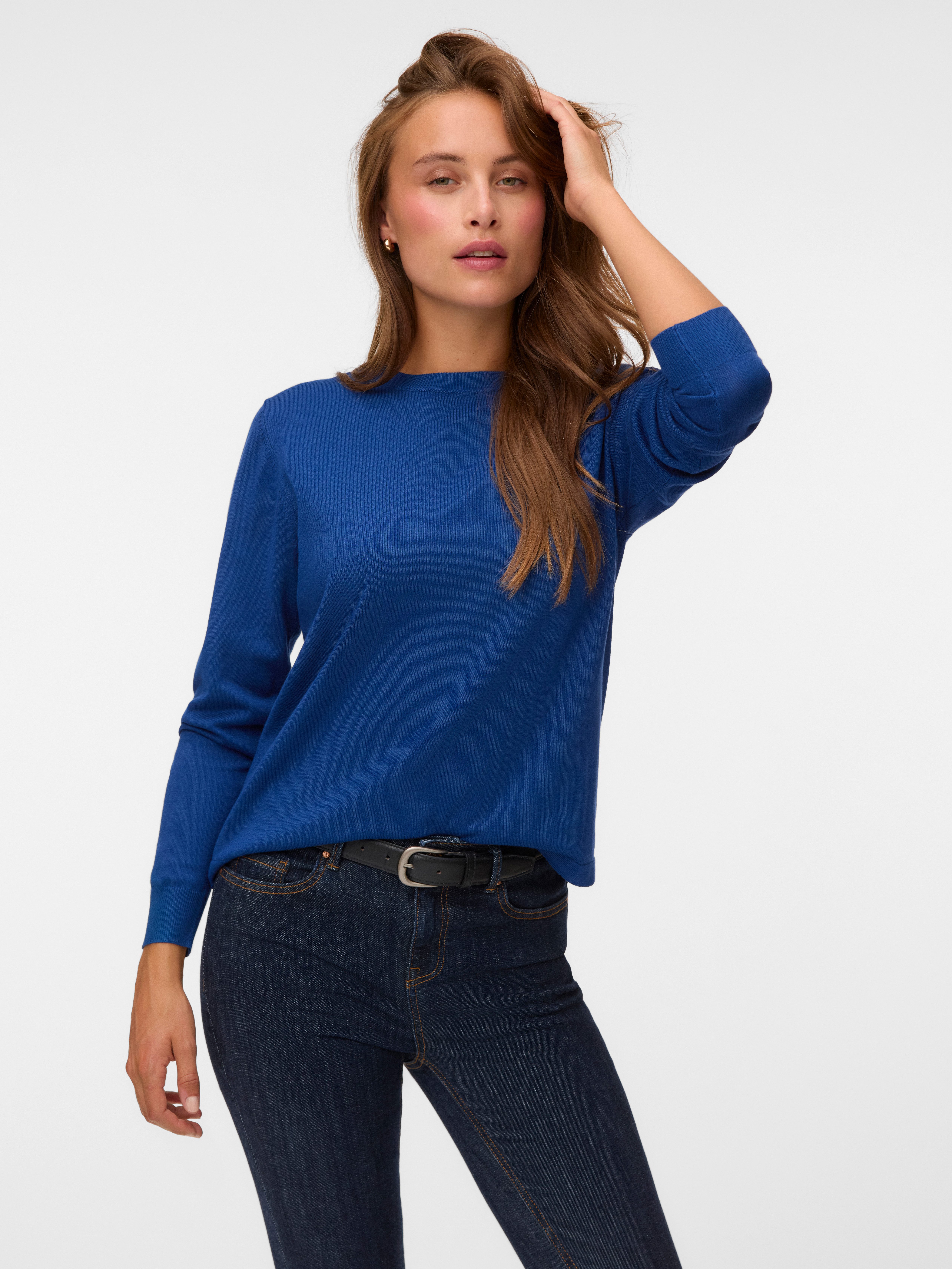 Vero Moda Strickpullover VMSILJE LS O-NECK PULLOVER NOOS