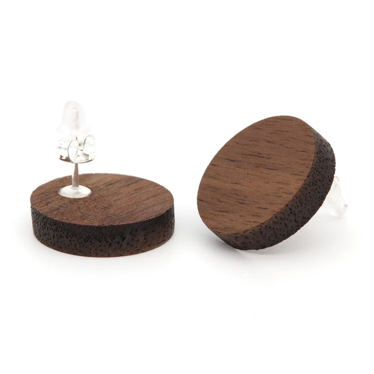 NaturSchatulle Paar Ohrstecker Holz Kreis (Zebrano-, günstig online kaufen