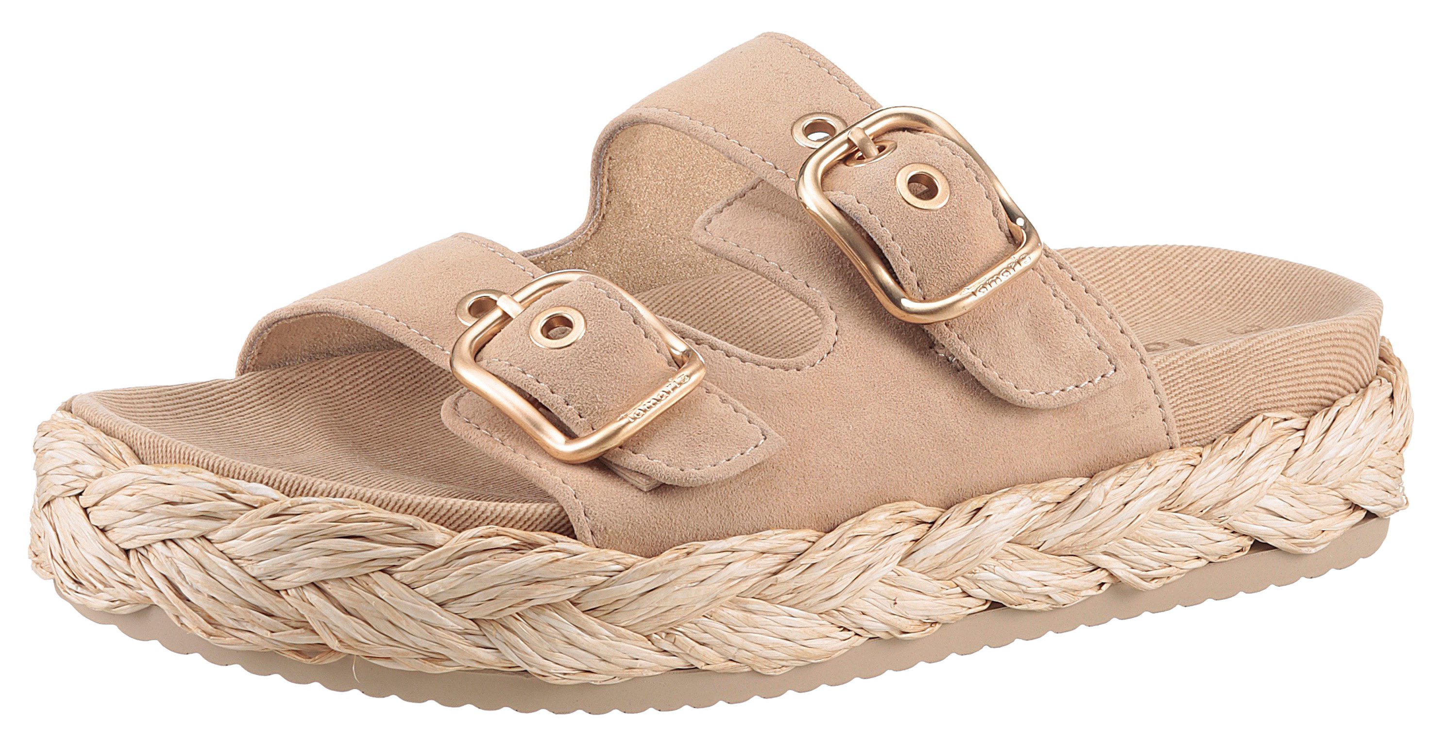 Tamaris Pantolette, Plateaus, Sommerschuh, Strandschuh mit günstig online kaufen