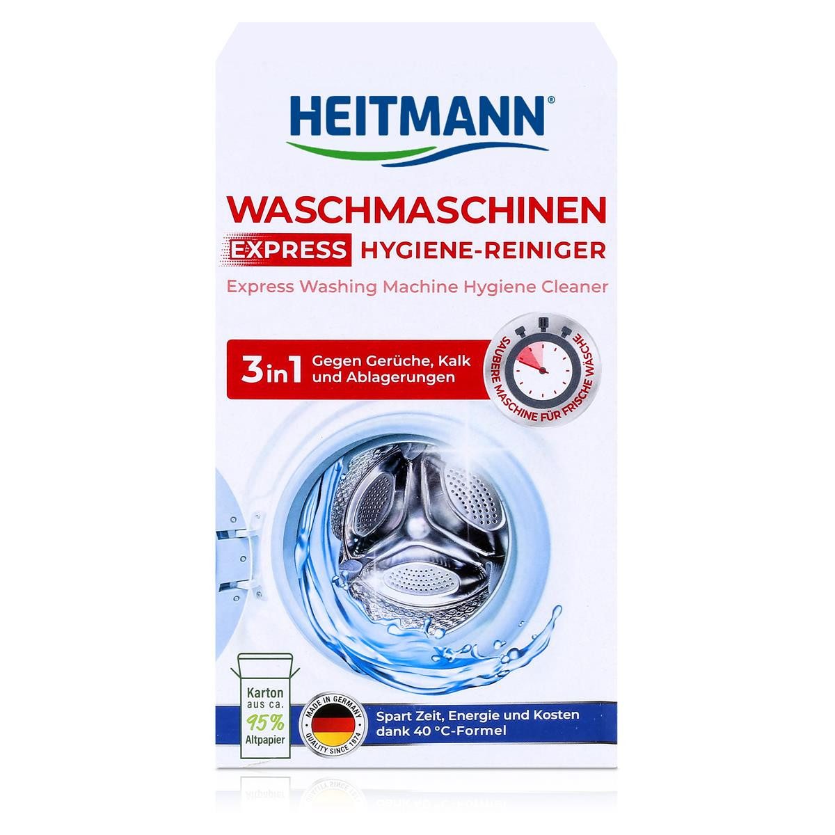 HEITMANN Heitmann Waschmaschinen express Hygiene Reiniger 250g (1er Pack) Spezialwaschmittel