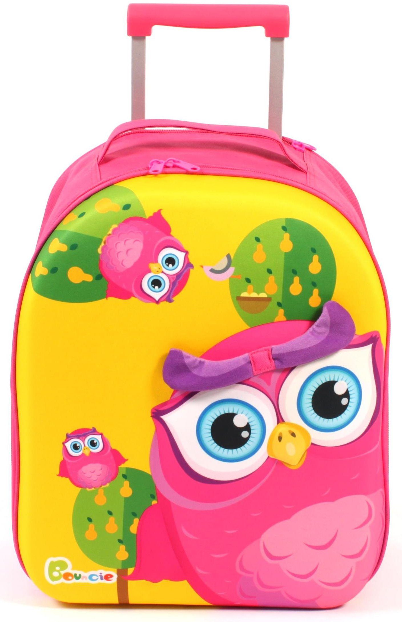 CHIC2000 Kinderkoffer Bouncie, Eule, 2 Rollen