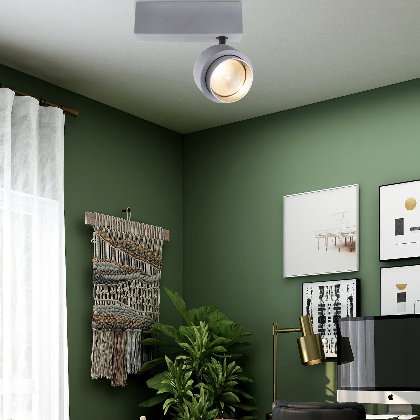 Globo Deckenleuchte GLOBO LED Wohnzimmer dimmbar Deckenlampe Fernbedienung Deckenleuchte